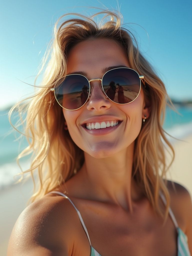 Beach portrait - AI generated