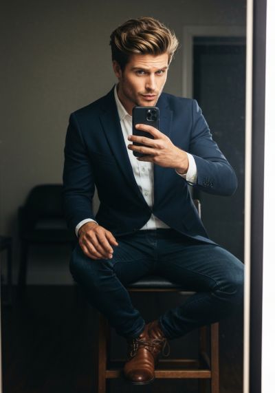 Mirror selfie - AI generated